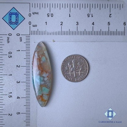 Natural Aquaprase Gemstone  Marquise Cabochons 42*12*5mm from South Africa  available for sale