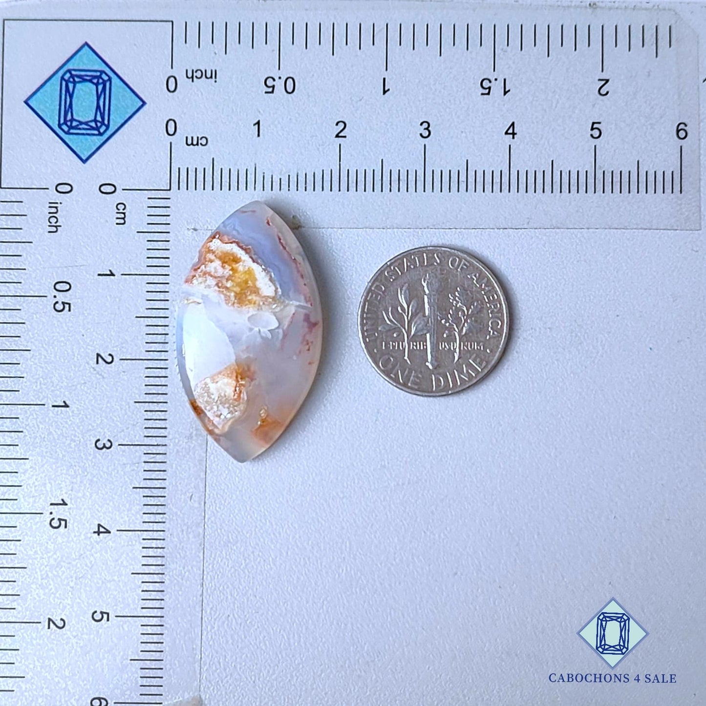 Cabujones de aquaprasa natural de 30 x 17 x 5 mm, de Sudáfrica, disponibles para la venta.