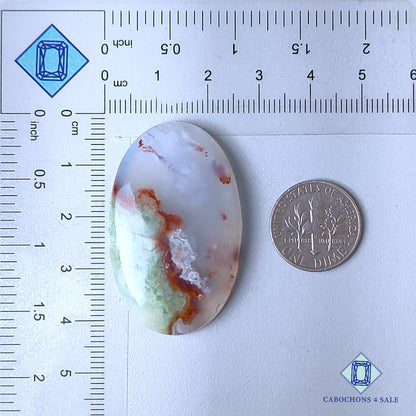 Natural Aquaprase Gemstone  Oval Cabochons 41*26*7mm from South Africa  available for sale