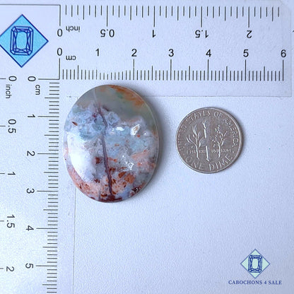 Natural Aquaprase Gemstone  Oval Cabochons 32*26*7mm from South Africa  available for sale