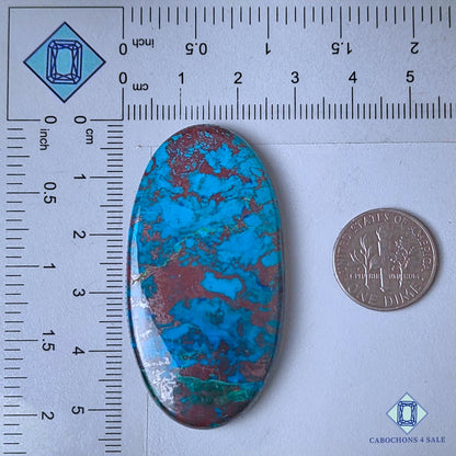 Natural Arizona Shattuckite Gemstone  Oval Cabochons 52*27*6mm from Arizona  available for sale