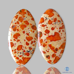 Asteroid Jasper Oval Pairs 25*12*3mm
