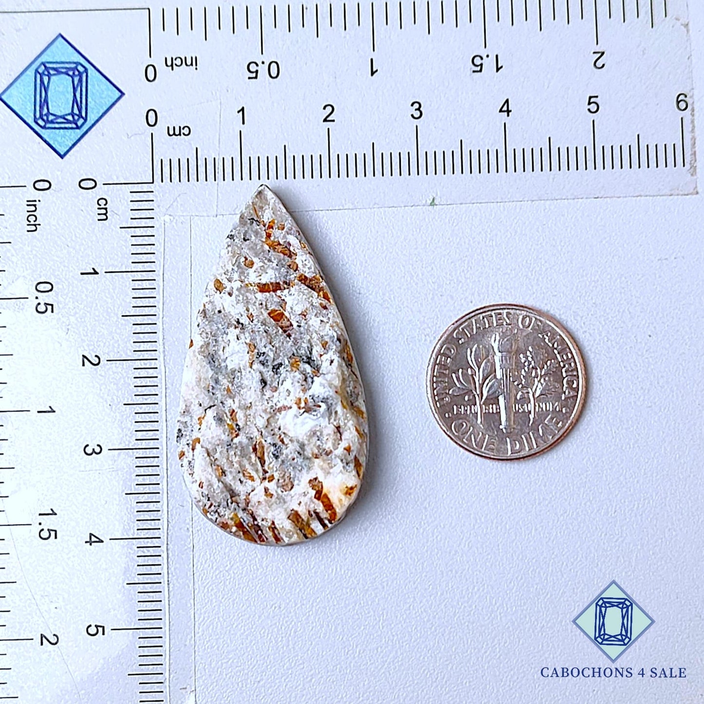 Natural Astrophyllite Gemstone Pear Druzy 40*21*6mm from Russia  available for sale