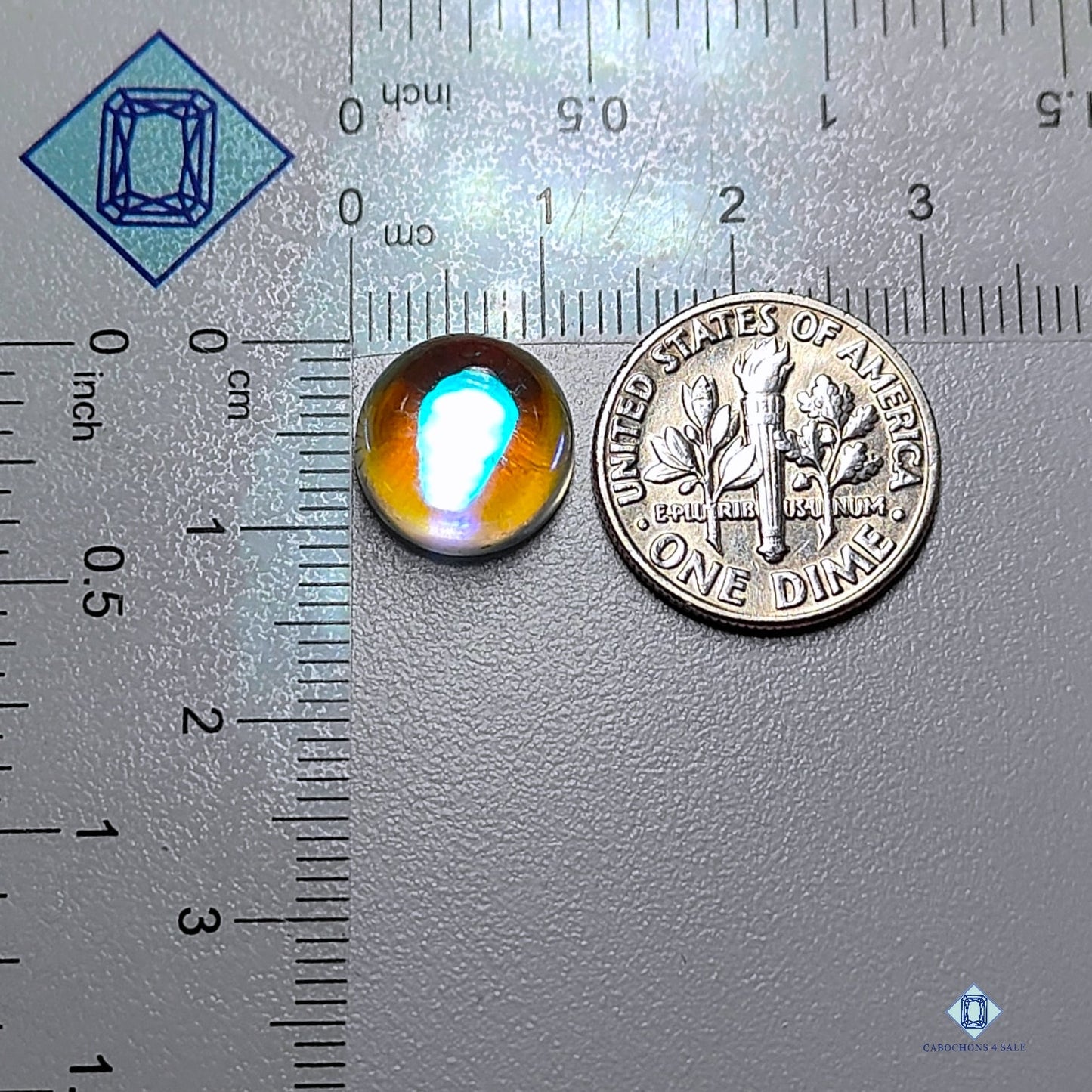 Aura Glass Round Cabochons