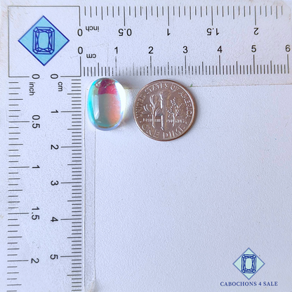 Aura Glass + Crystal Quartz Doublet