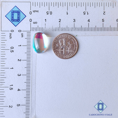 Aura Glass + Crystal Quartz Doublet