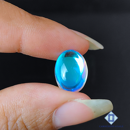 Aura Glass + Crystal Quartz Doublet