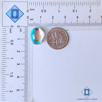 Aura Glass + Crystal Quartz Doublet