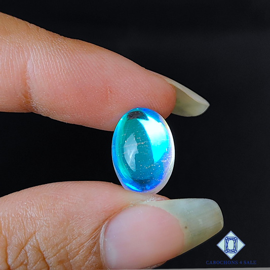 Aura Glass + Crystal Quartz Doublet