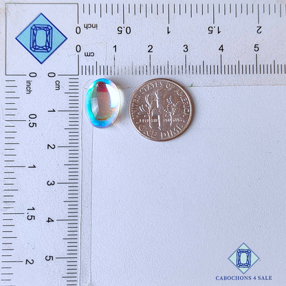 Aura Glass + Crystal Quartz Doublet