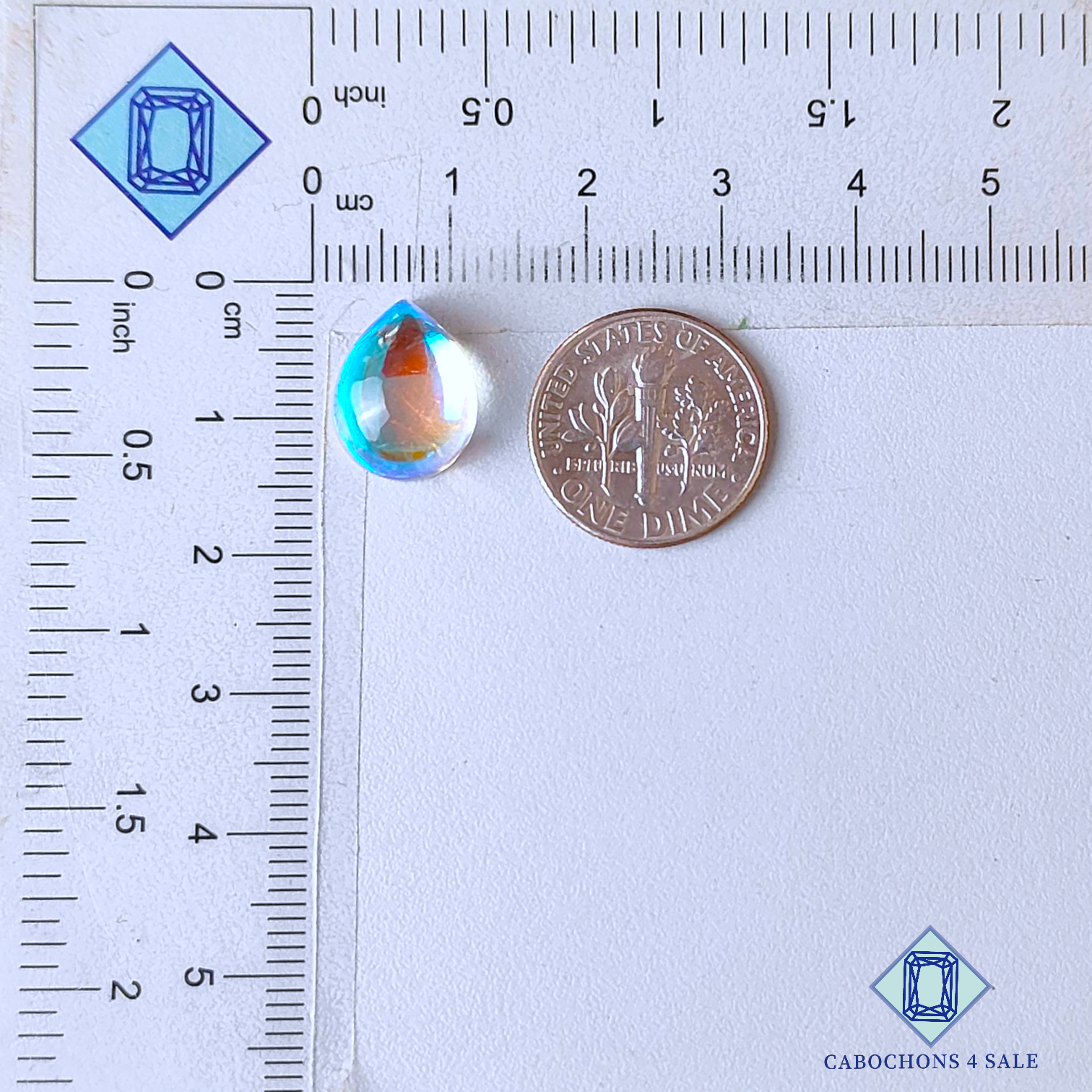 Aura Glass + Crystal Quartz Doublet