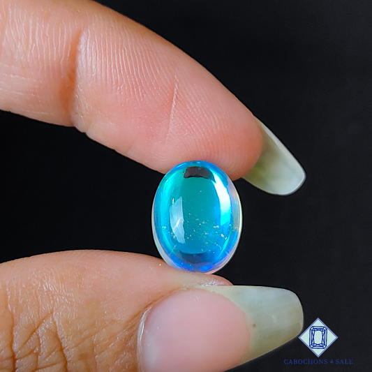 Aura Glass + Crystal Quartz Doublet