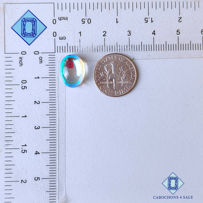 Aura Glass + Crystal Quartz Doublet