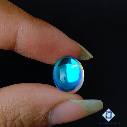 Aura Glass + Crystal Quartz Doublet