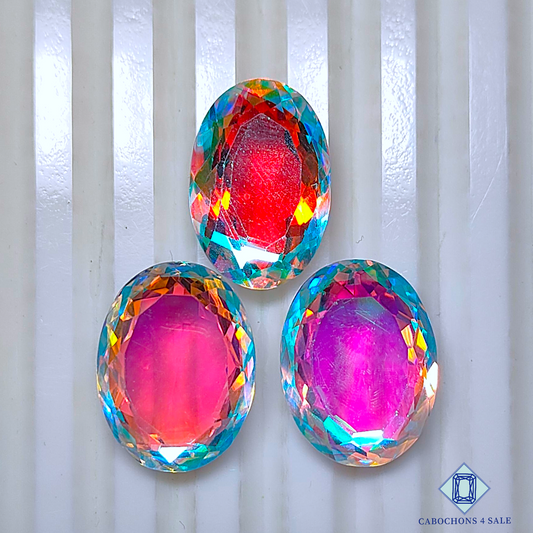 Aura Glass + Crystal Quartz Doublet