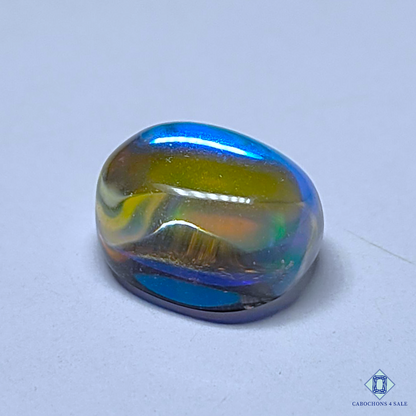 Aura Glass + Crystal Quartz Doublet