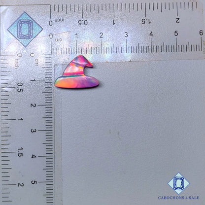 Piedra preciosa de ópalo Aurora natural tallada para Halloween, 13 x 17 x 3 mm, procedente de Australia, disponible para la venta.