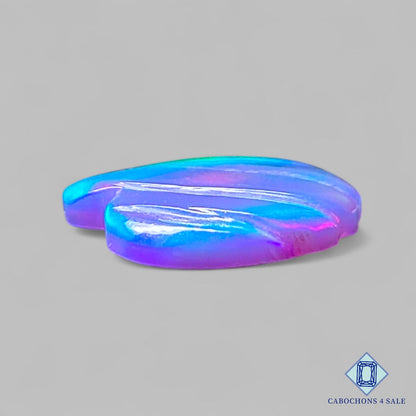 Piedra preciosa de ópalo Aurora natural tallada para Halloween, 15 x 16 x 2 mm, procedente de Australia, disponible para la venta.