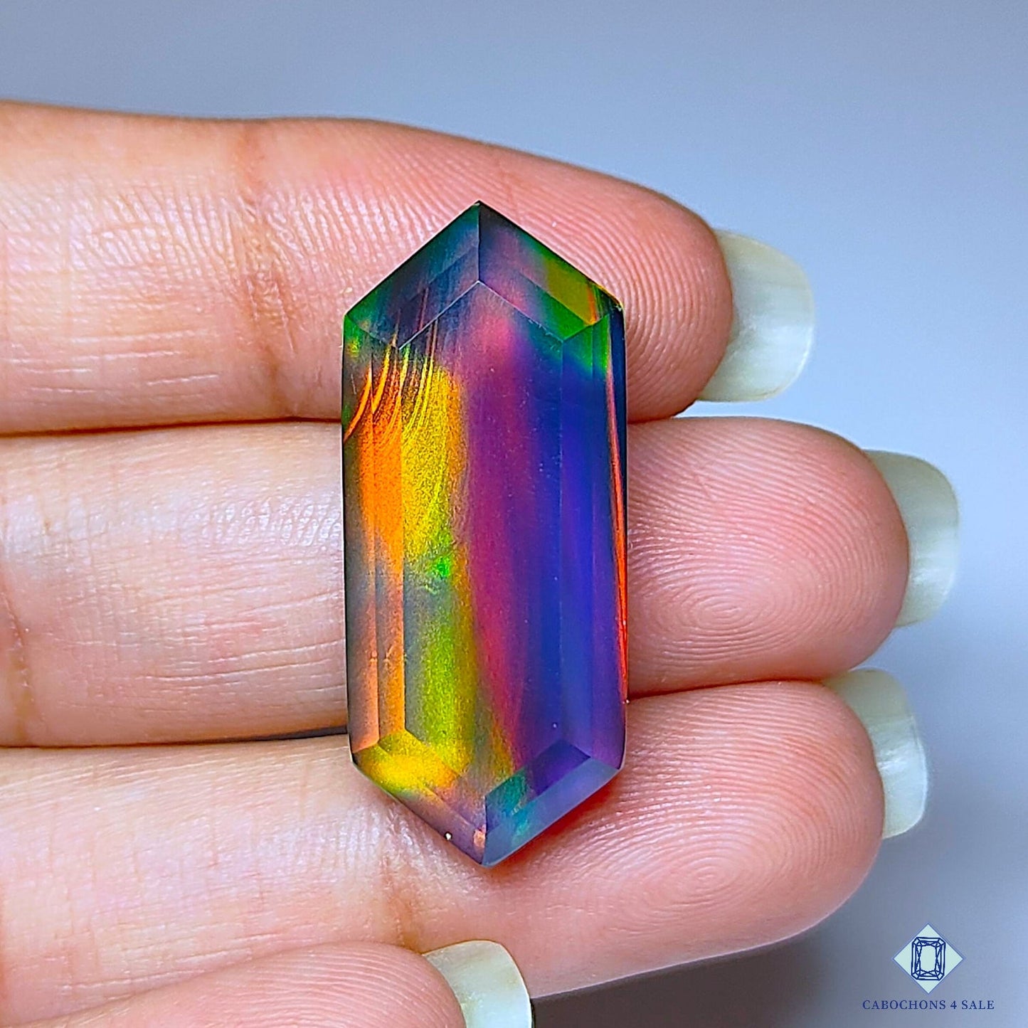 Aurora Opal + Crystal Quartz Doublet