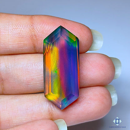 Aurora Opal + Crystal Quartz Doublet