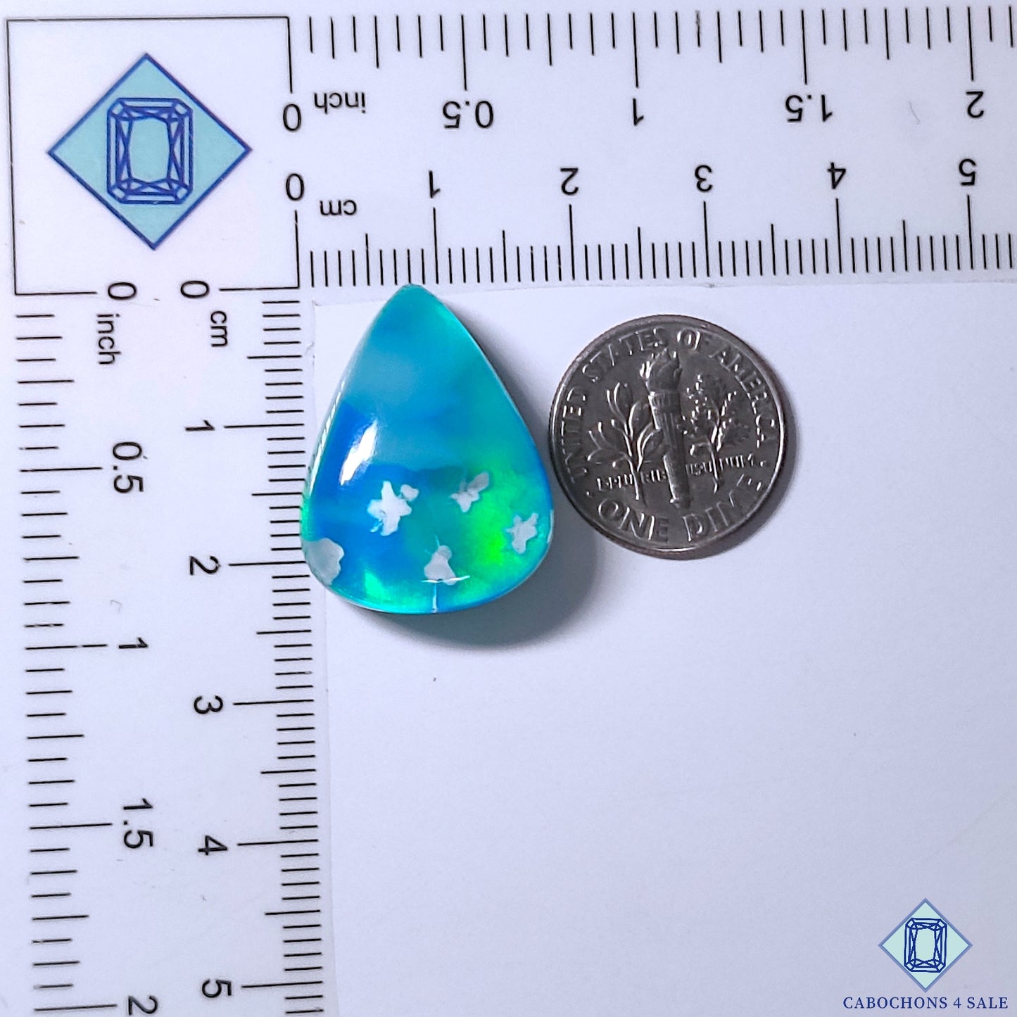 Aurora Opal + Crystal Quartz Doublet
