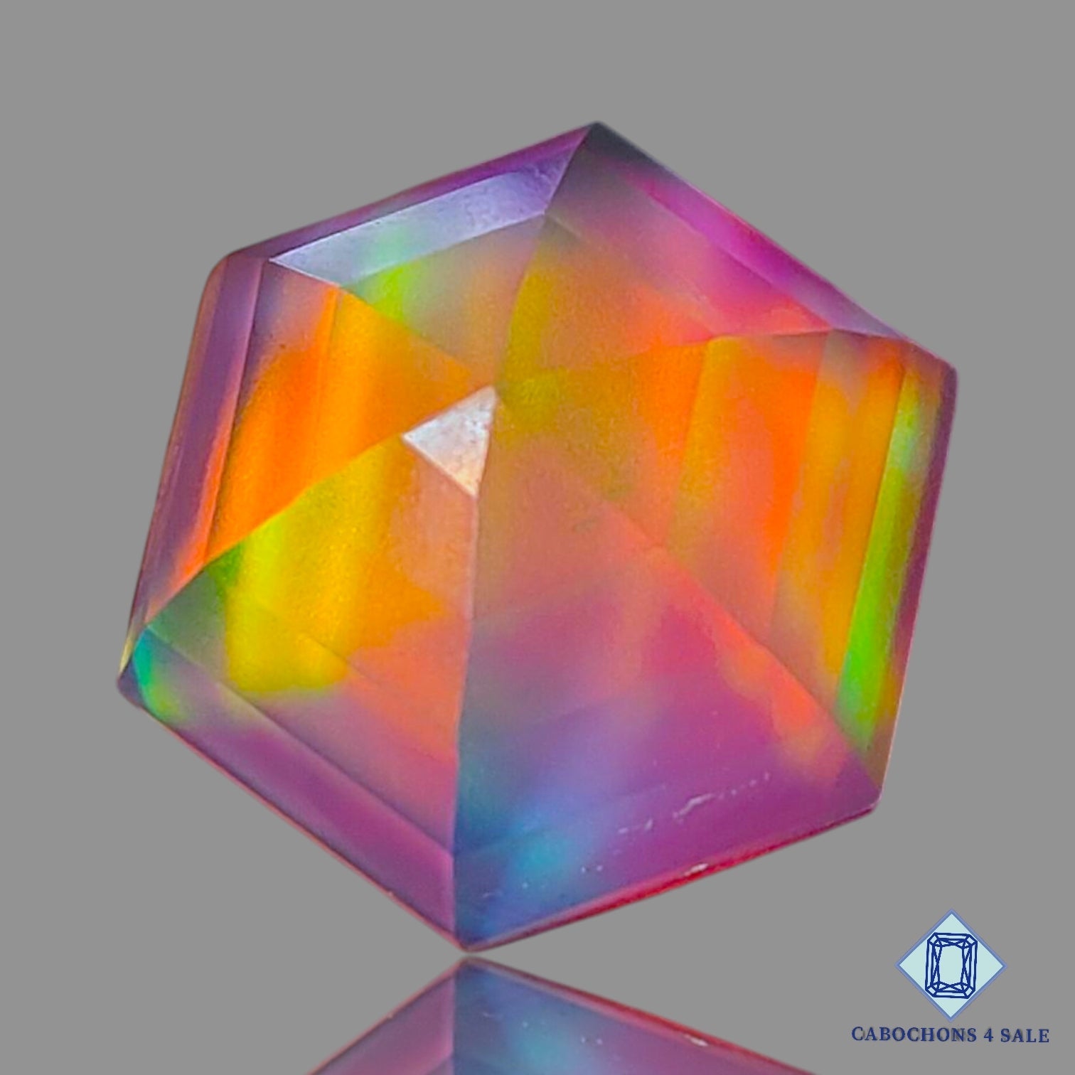 Aurora Opal + Crystal Quartz Doublet