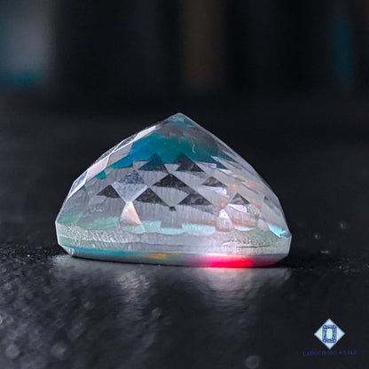 Aurora Opal + Crystal Quartz Doublet Gemstone Round Doublets 22*14mm available for sale