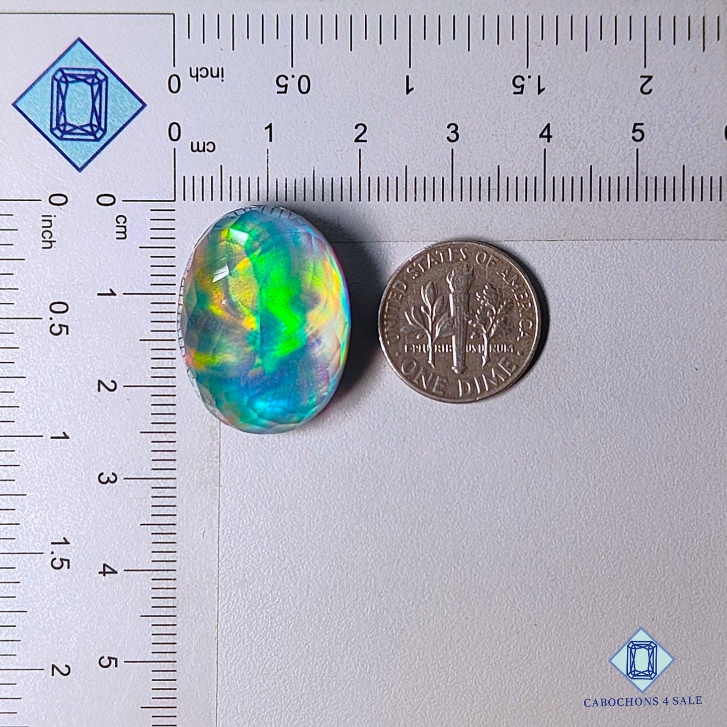 Aurora Opal + Crystal Quartz Doublet Gemstone Oval Doublets 24*18*13mm available for sale