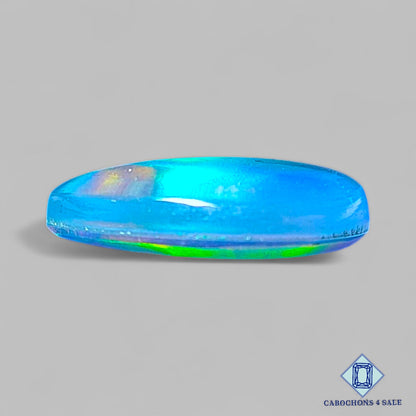 Aurora Opal + Crystal Quartz Doublet Gemstone Pear Doublets 22*20*5mm from  available for sale