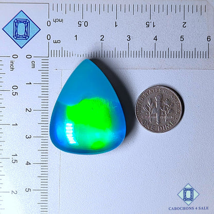 Doblete de ópalo Aurora + cuarzo cristal, dobletes de piedra preciosa en forma de pera, 35 x 28 x 12 mm, disponible para la venta 