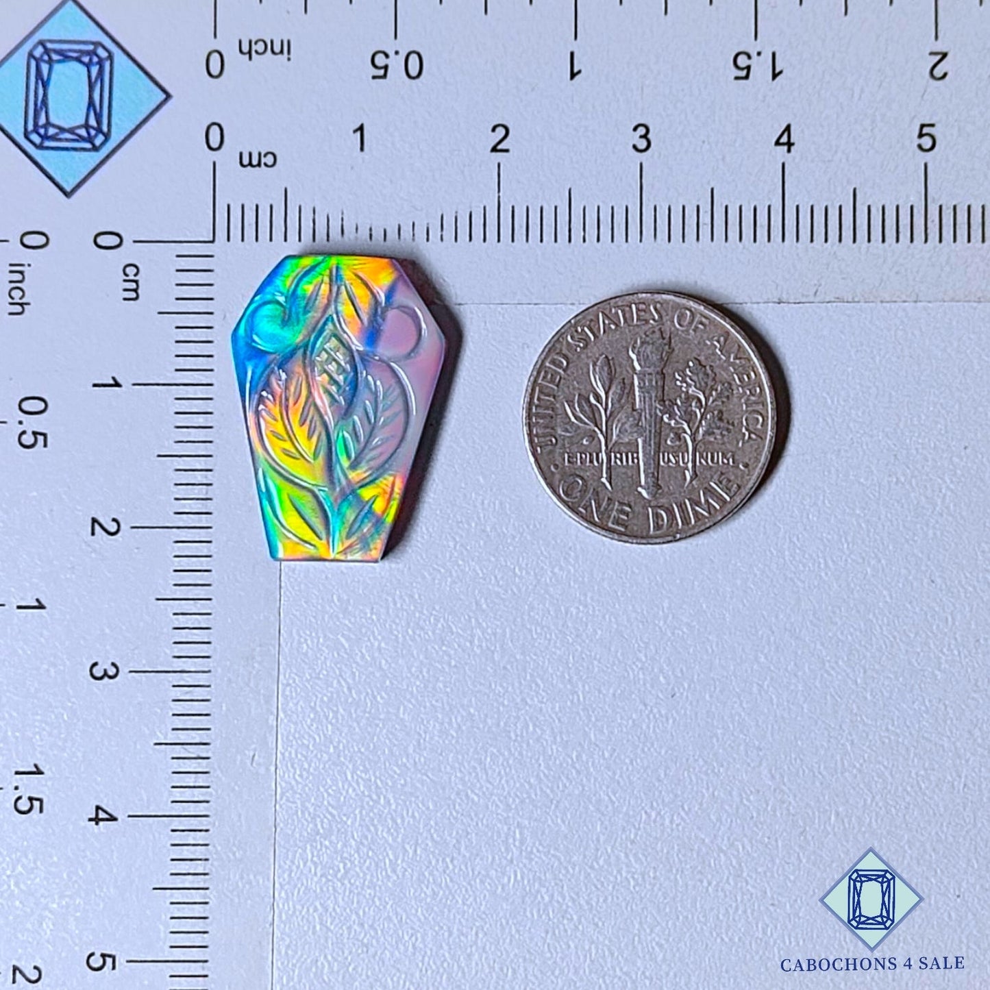 Tallas de piedra preciosa de ópalo Aurora para Halloween, 21 x 15 x 3 mm, disponibles para la venta 