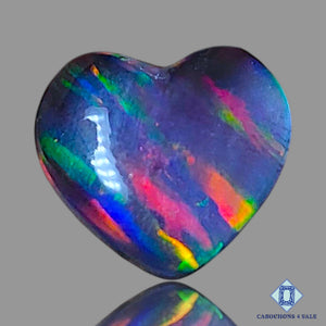 Aurora Opal + Crystal Quartz Doublet Gemstone Heart Doublets 13*14*6mm available for sale