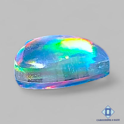 Aurora Opal + Crystal Quartz Doublet Gemstone Heart Doublets 13*14*6mm available for sale