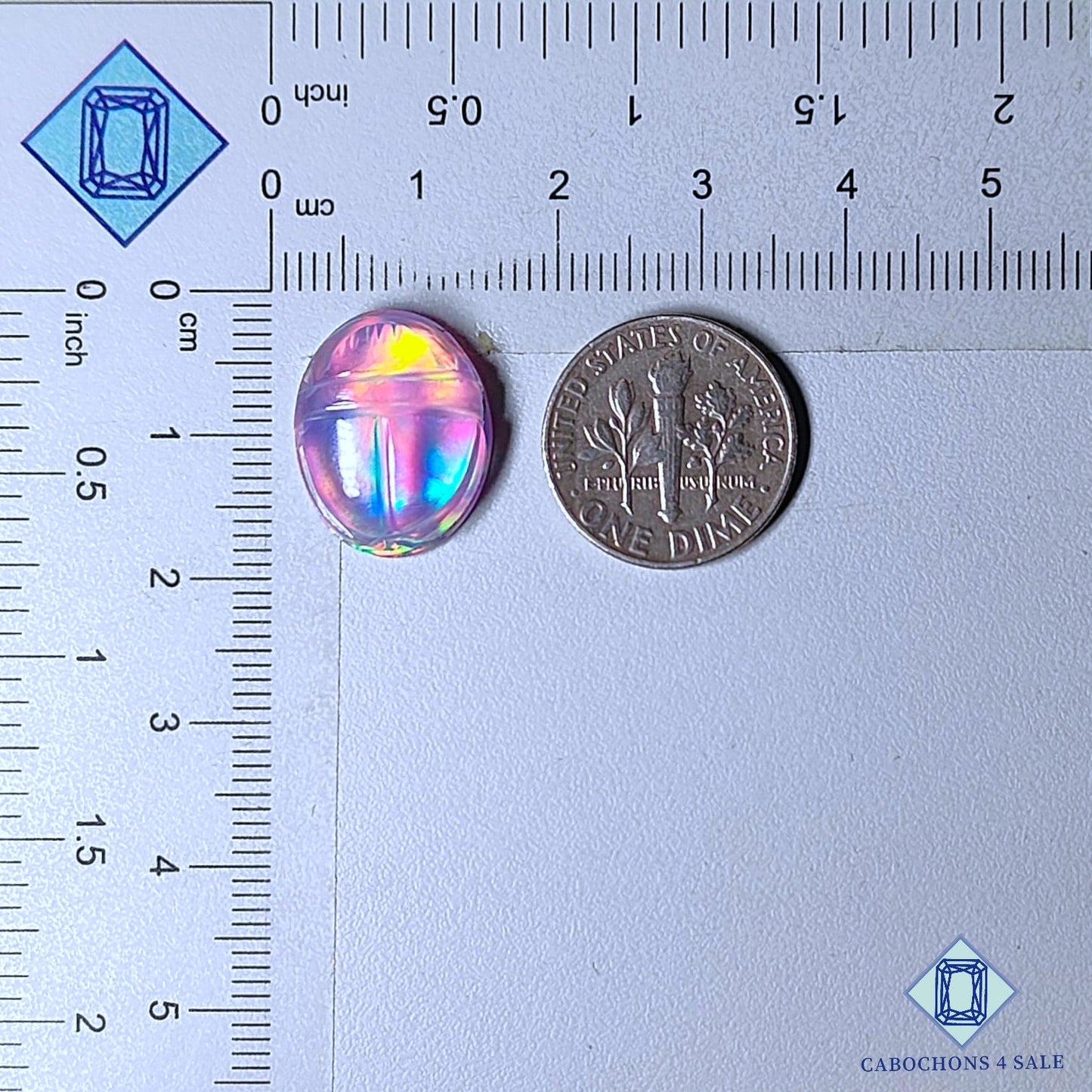 Aurora Opal + Crystal Quartz Doublet Gemstone Oval Doublets 17*13*6mm available for sale