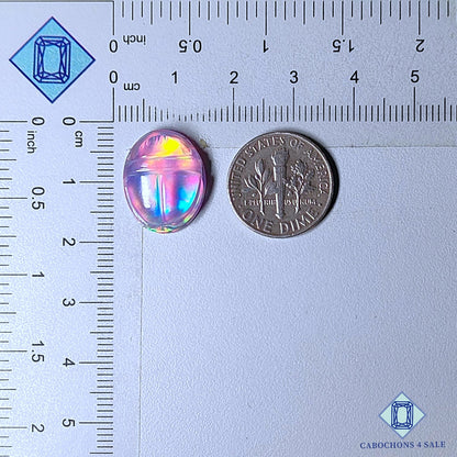 Aurora Opal + Crystal Quartz Doublet Gemstone Oval Doublets 17*13*6mm available for sale