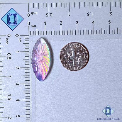 Aurora Opal + Crystal Quartz Doublet Gemstone  Marquise Doublets 27*12*6mm available for sale