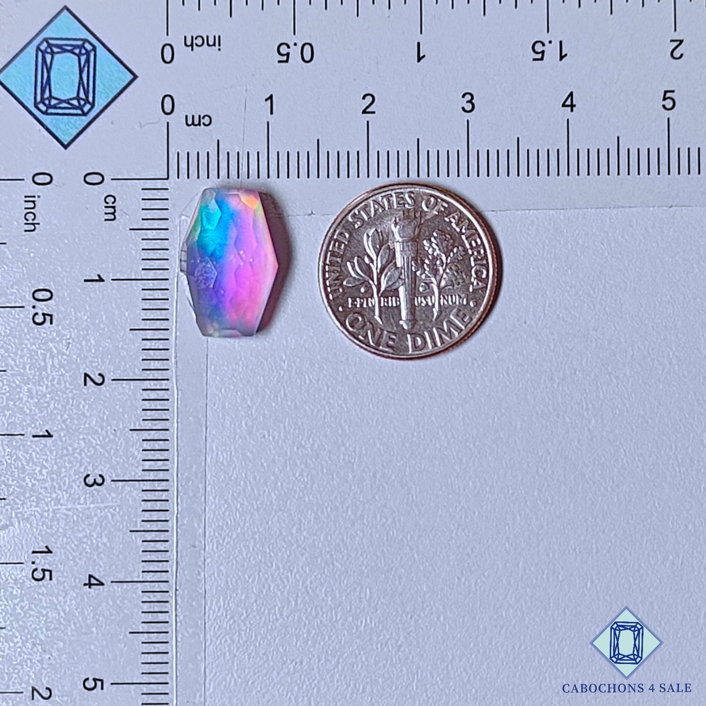 Aurora Opal + Crystal Quartz Doublet Gemstone  Marquise Doublets 15*9*6mm available for sale