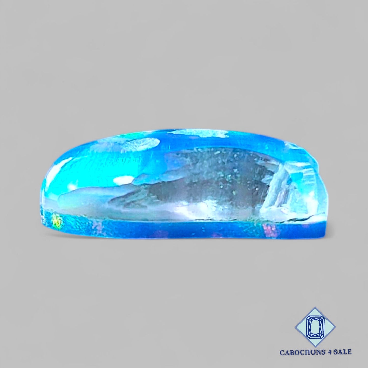 Aurora Opal + Crystal Quartz Doublet Gemstone  Marquise Doublets 18*11*6mm available for sale