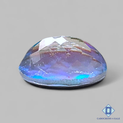 Aurora Opal + Crystal Quartz Doublet Gemstone  Oval Doublets 16*13*8mm available for sale