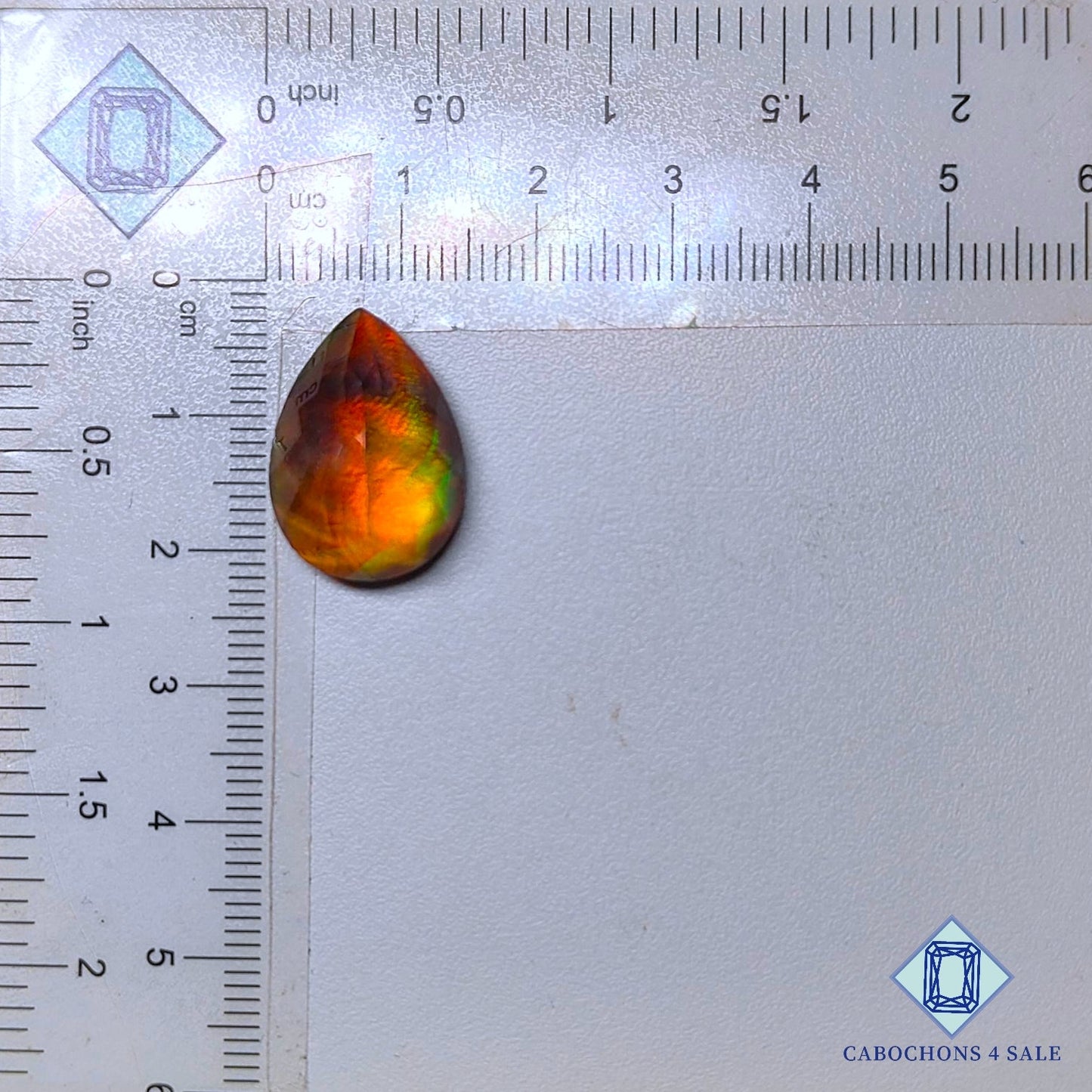 Aurora Opal + Crystal Quartz Doublet Gemstone  Pear Doublets 20*14*9mm available for sale