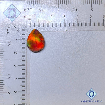 Dobletes de pera de piedra preciosa de cuarzo cristal y ópalo Aurora de 17 x 13 x 7 mm disponibles para la venta