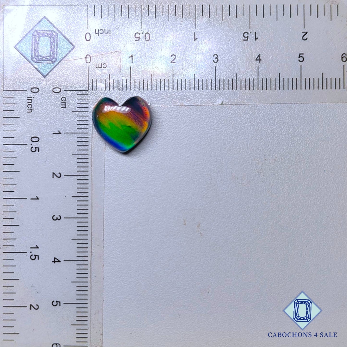 Dobletes de piedras preciosas de corazón de ópalo Aurora + cuarzo cristal, 13 x 14 x 5 mm, disponibles para la venta