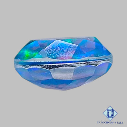 Aurora Opal + Crystal Quartz Doublet Gemstone  Round Doublets 14*7mm available for sale