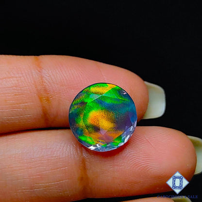 Aurora Opal + Crystal Quartz Doublet