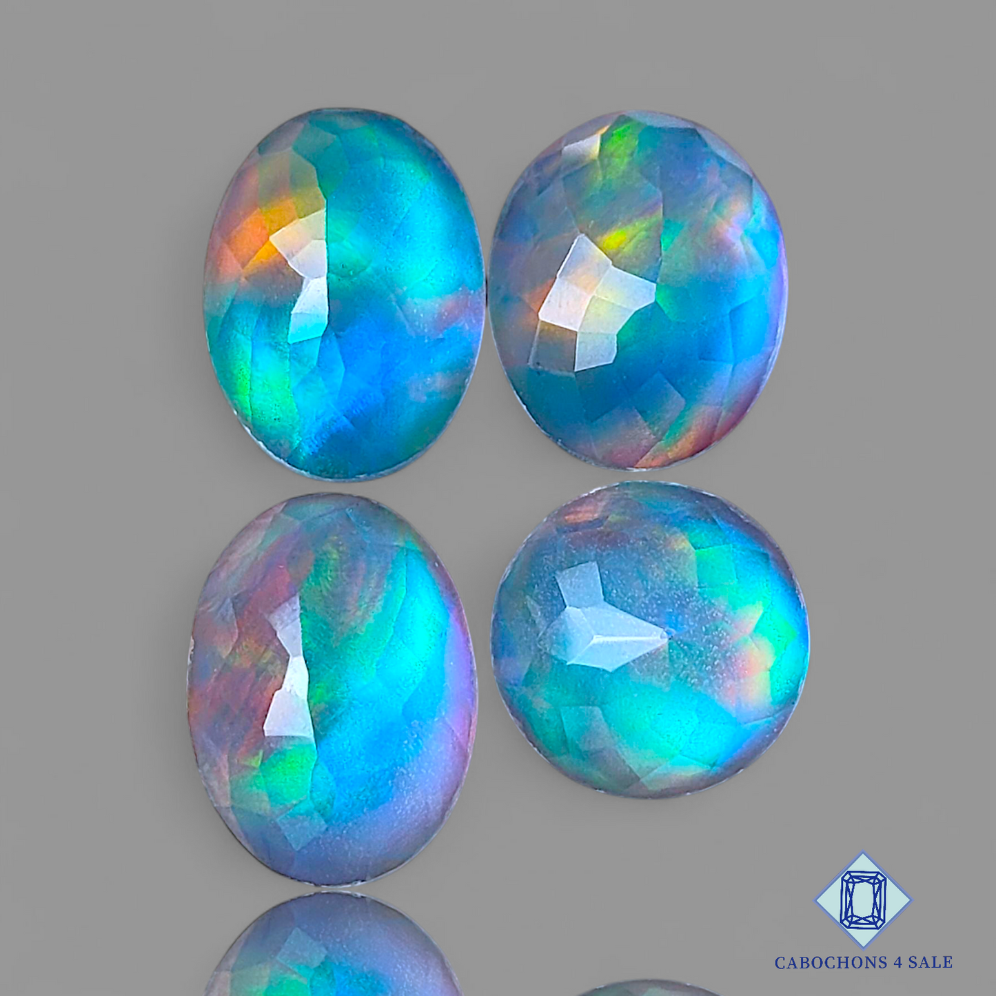 Aurora Opal + Crystal Quartz Doublets