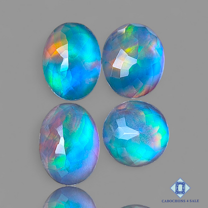 Aurora Opal + Crystal Quartz Doublets