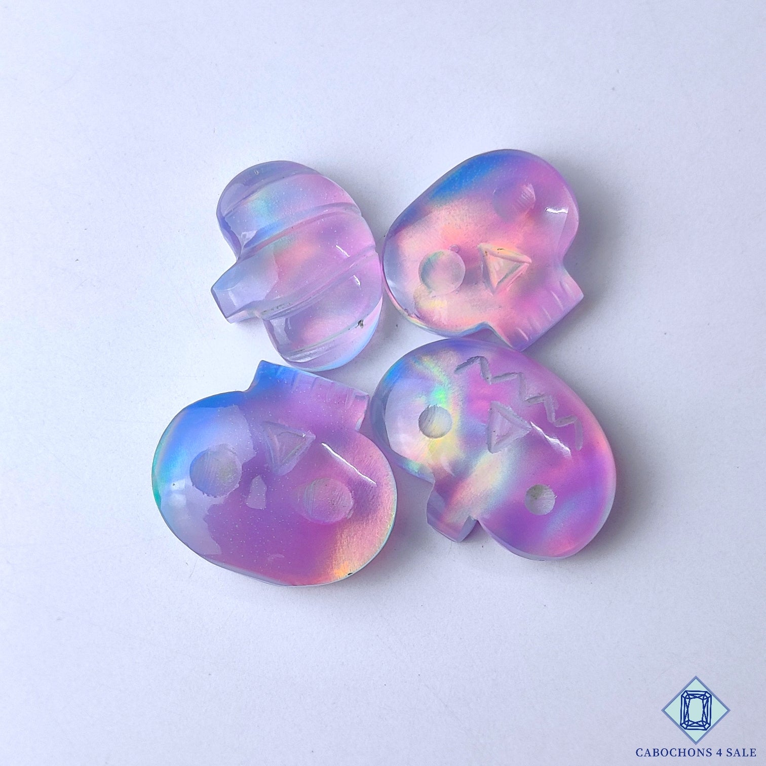 Aurora Opal + Crystal Quartz Doublets