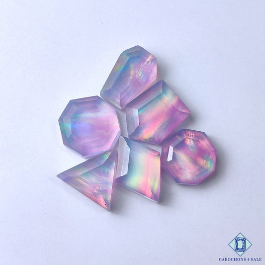 Aurora Opal + Crystal Quartz Doublets