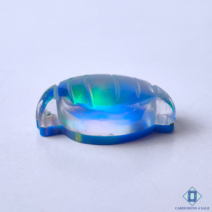 Aurora Opal + Crystal Quartz Doublets