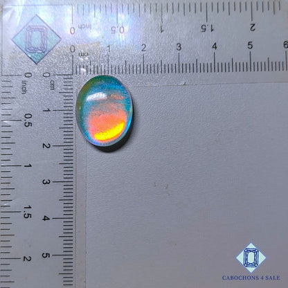 Dobletes de ópalo Aurora + cuarzo cristal, piedras preciosas ovaladas, 19 x 15 x 7 mm, disponibles para la venta